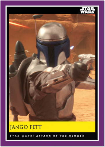 Jango Fett Attackofthe Clones Card PNG