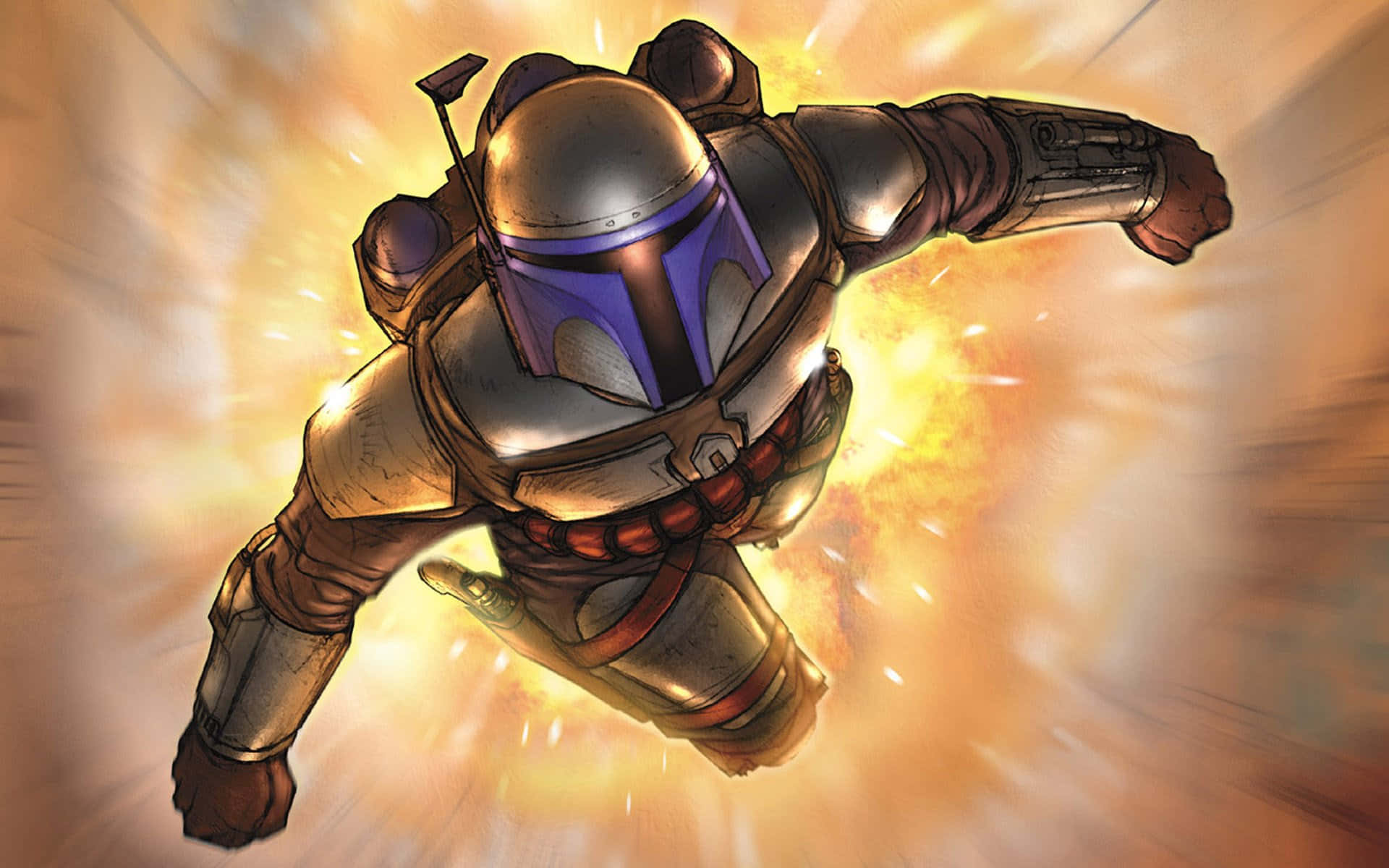Jango Fett In Actie - De Ultieme Bounty Hunter Achtergrond