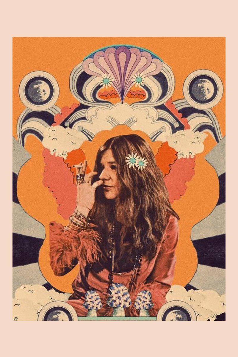 Janis Joplin Digital Art Wallpaper
