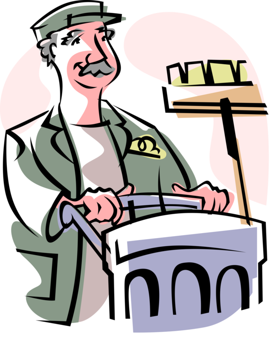 Janitor Cartoon Character PNG