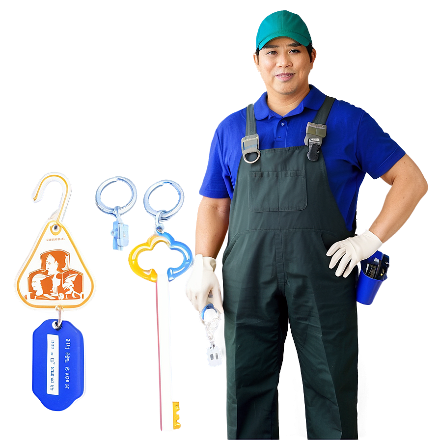 Download Janitor Holding Keys Png Xfg30 | Wallpapers.com