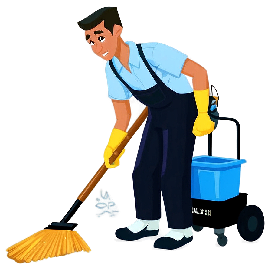 Download Janitor In Action Png Ttc | Wallpapers.com