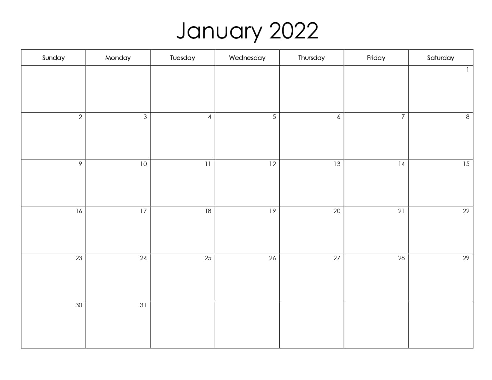 Stunning January 2022 Calendar on a Scenic Winter Landscape