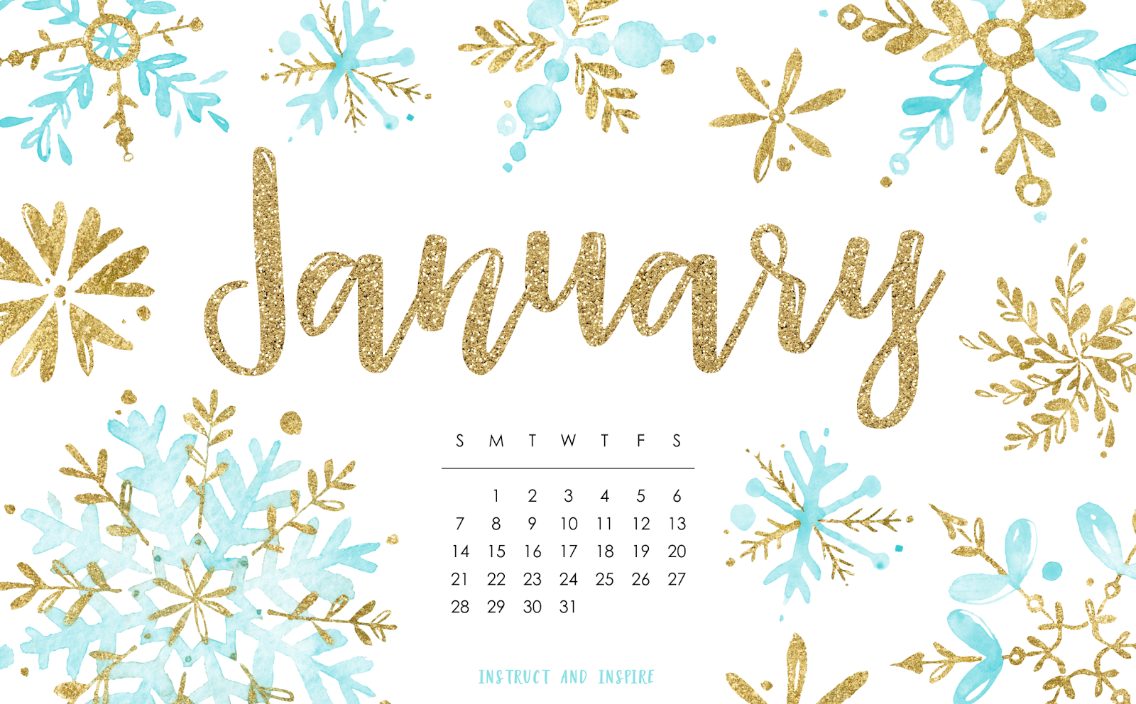 January 2017 Calendar Downloads