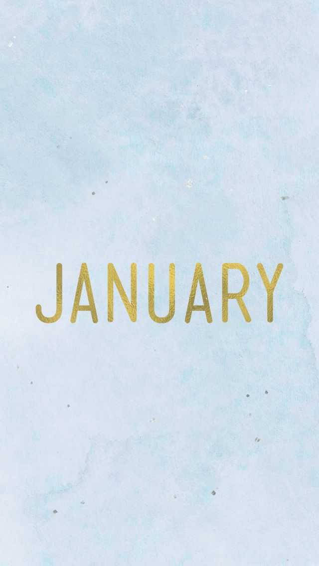 January Blue And Gold Wallpaper