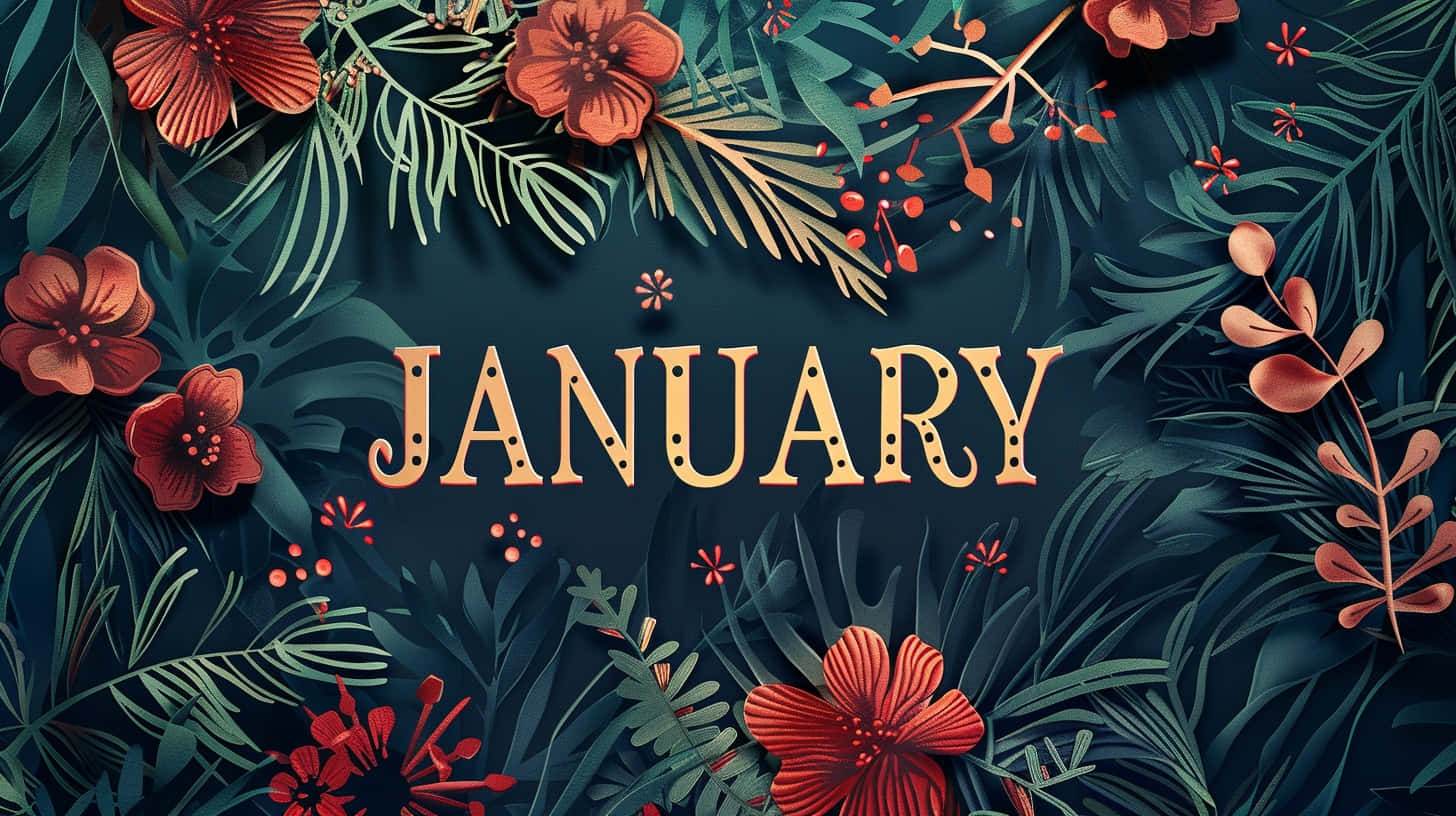 January Floral Aesthetic Wallpaper