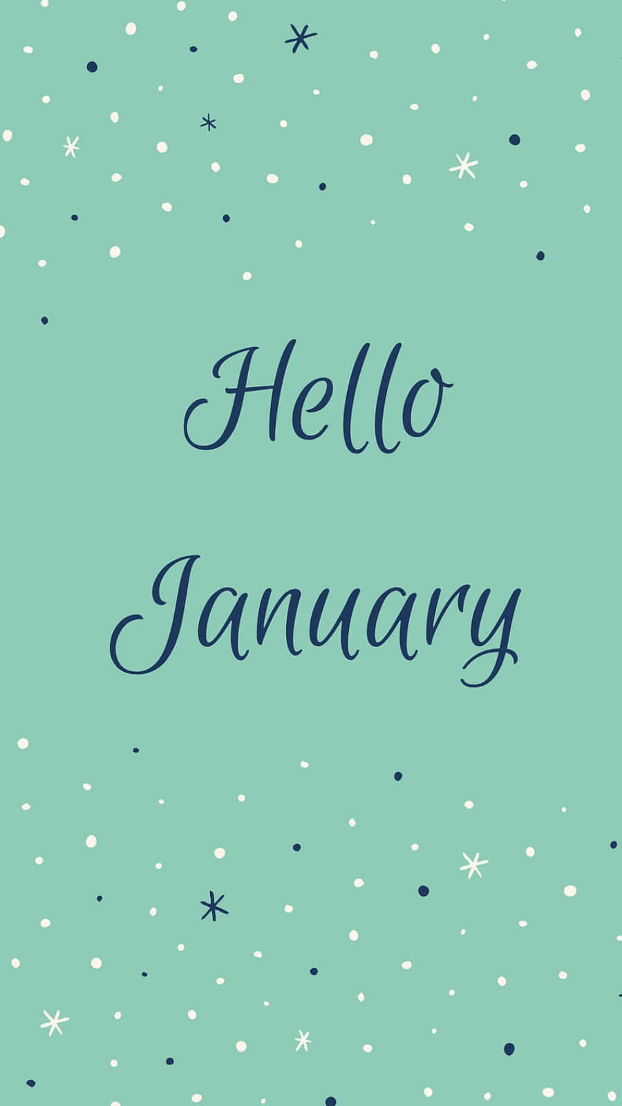 Hello January Greeting Card Wallpaper