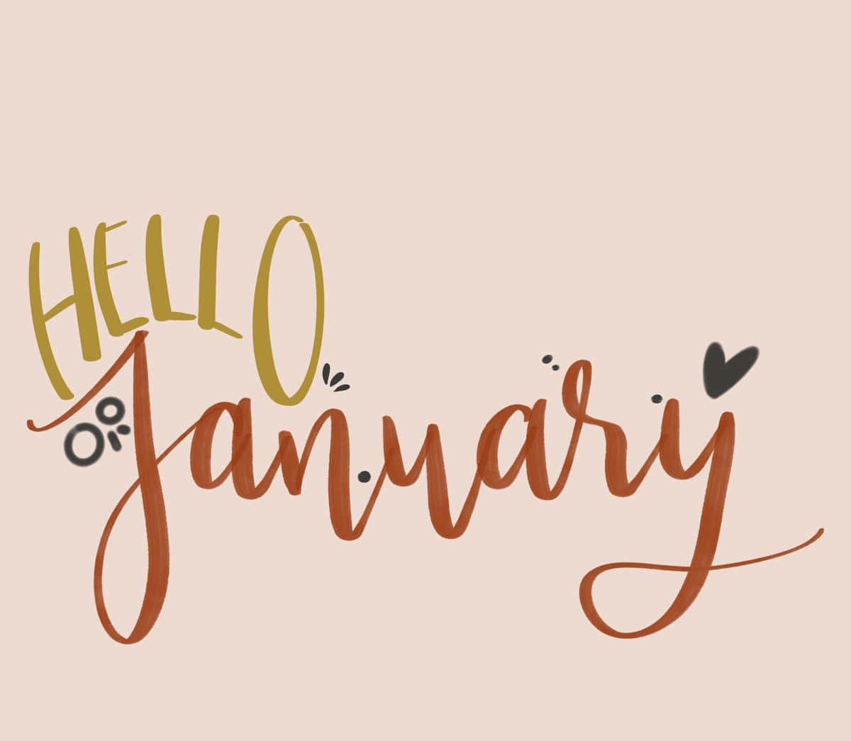 Derbeginn Eines Neuen Jahres - Willkommen Januar
