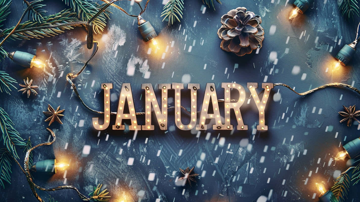 January Winter Aesthetic Lightsand Nature Wallpaper