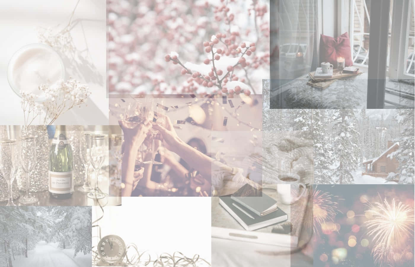 January Winter Collage Aesthetic.jpg Wallpaper