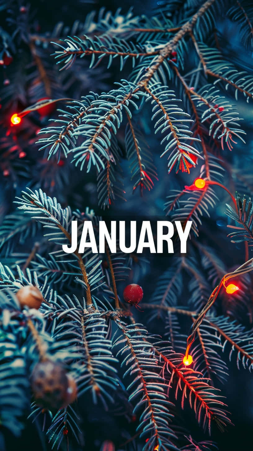 Download January Winter Foliage Lights Wallpaper | Wallpapers.com