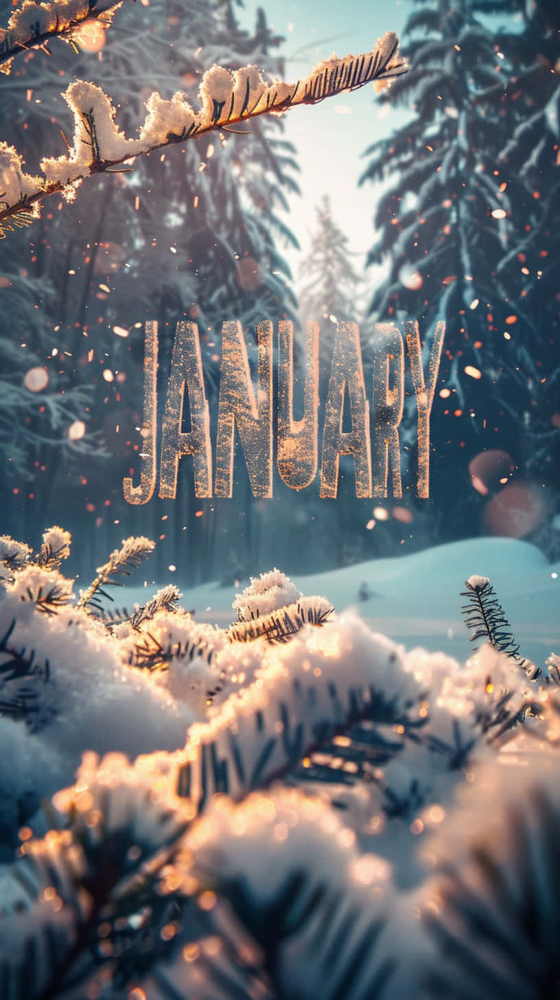 January Winter Wonderland Wallpaper