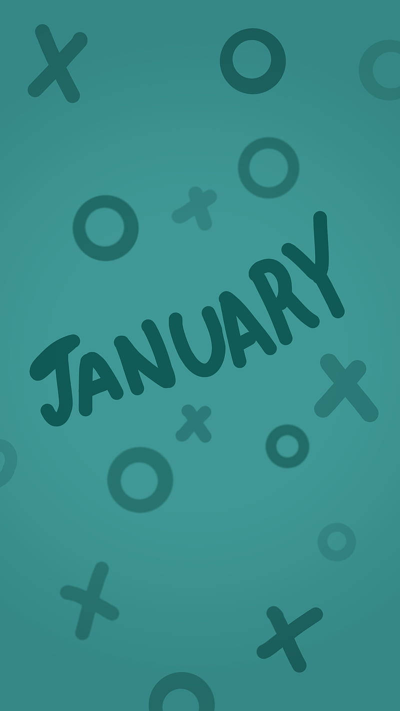 January XO Doodle Calendar Wallpaper Wallpaper
