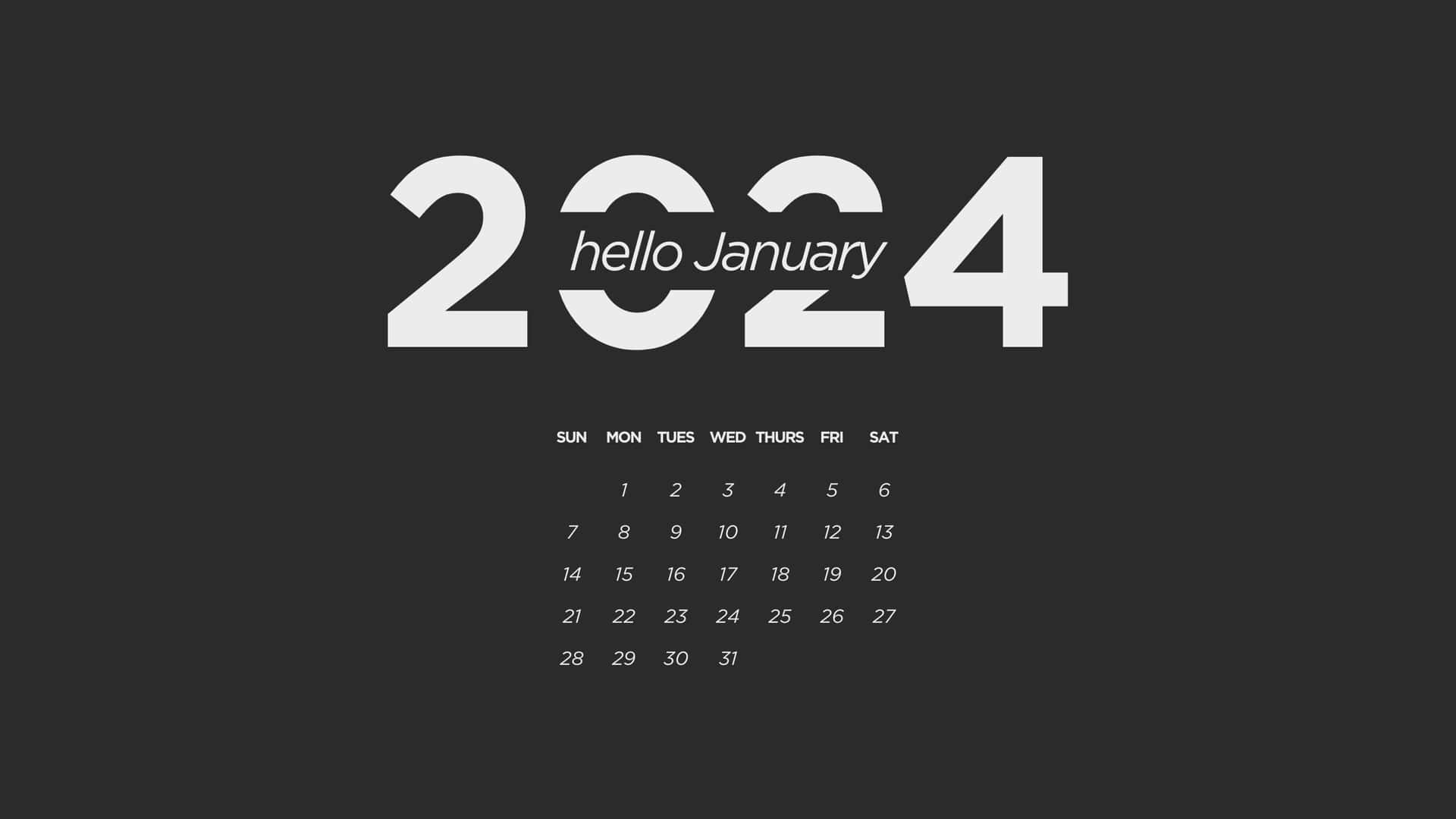 January2024 Calendar Design Wallpaper