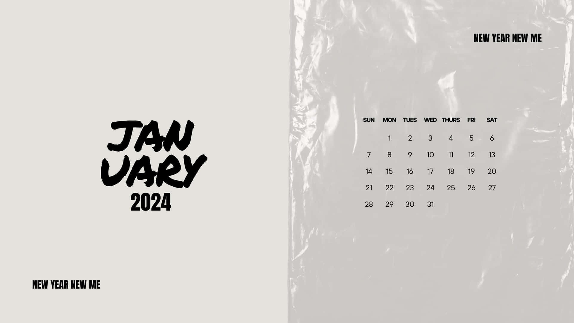 January2024 Calendar New Year New Me Wallpaper