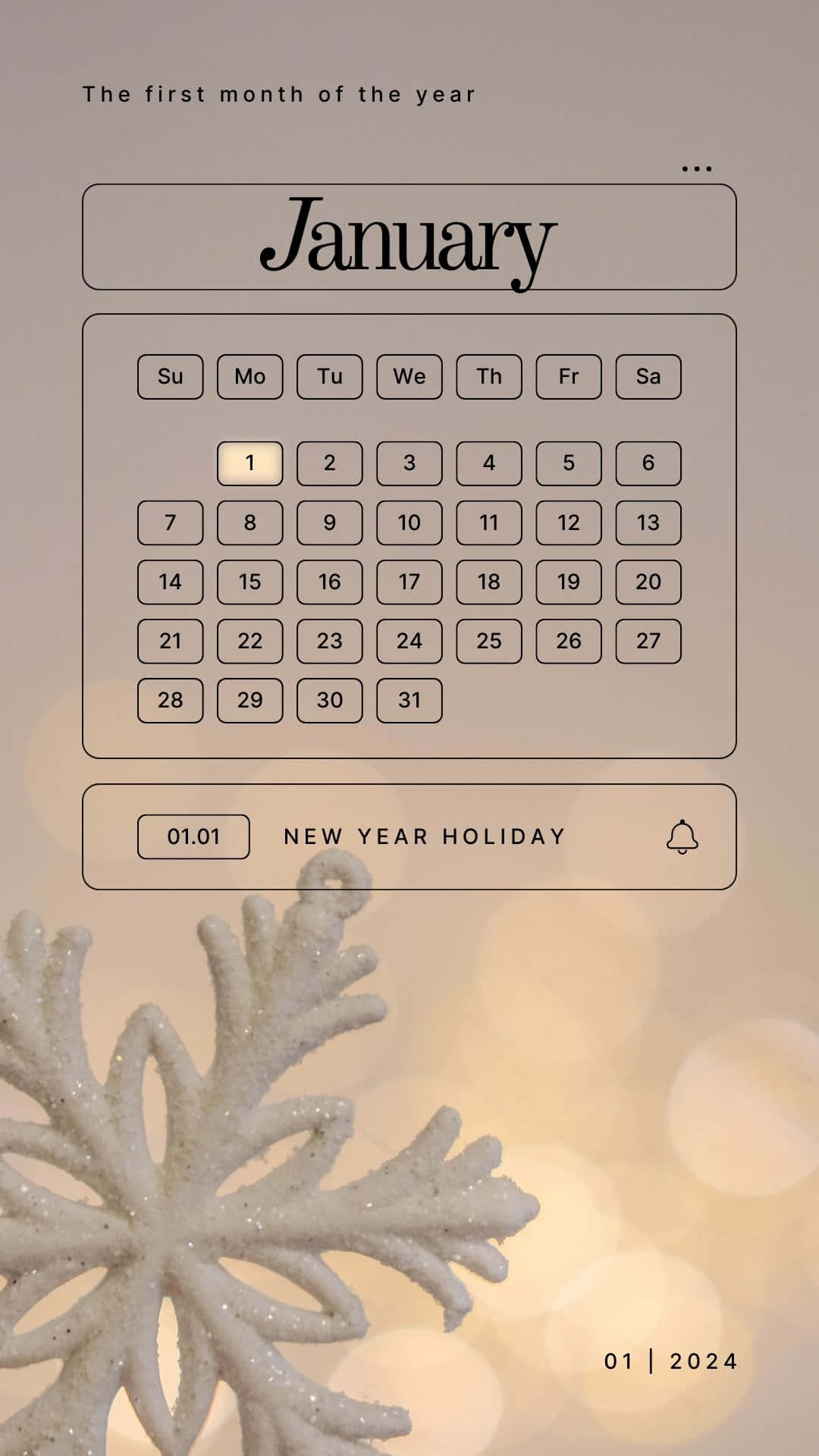 January2024 Calendarwith Holiday Wallpaper