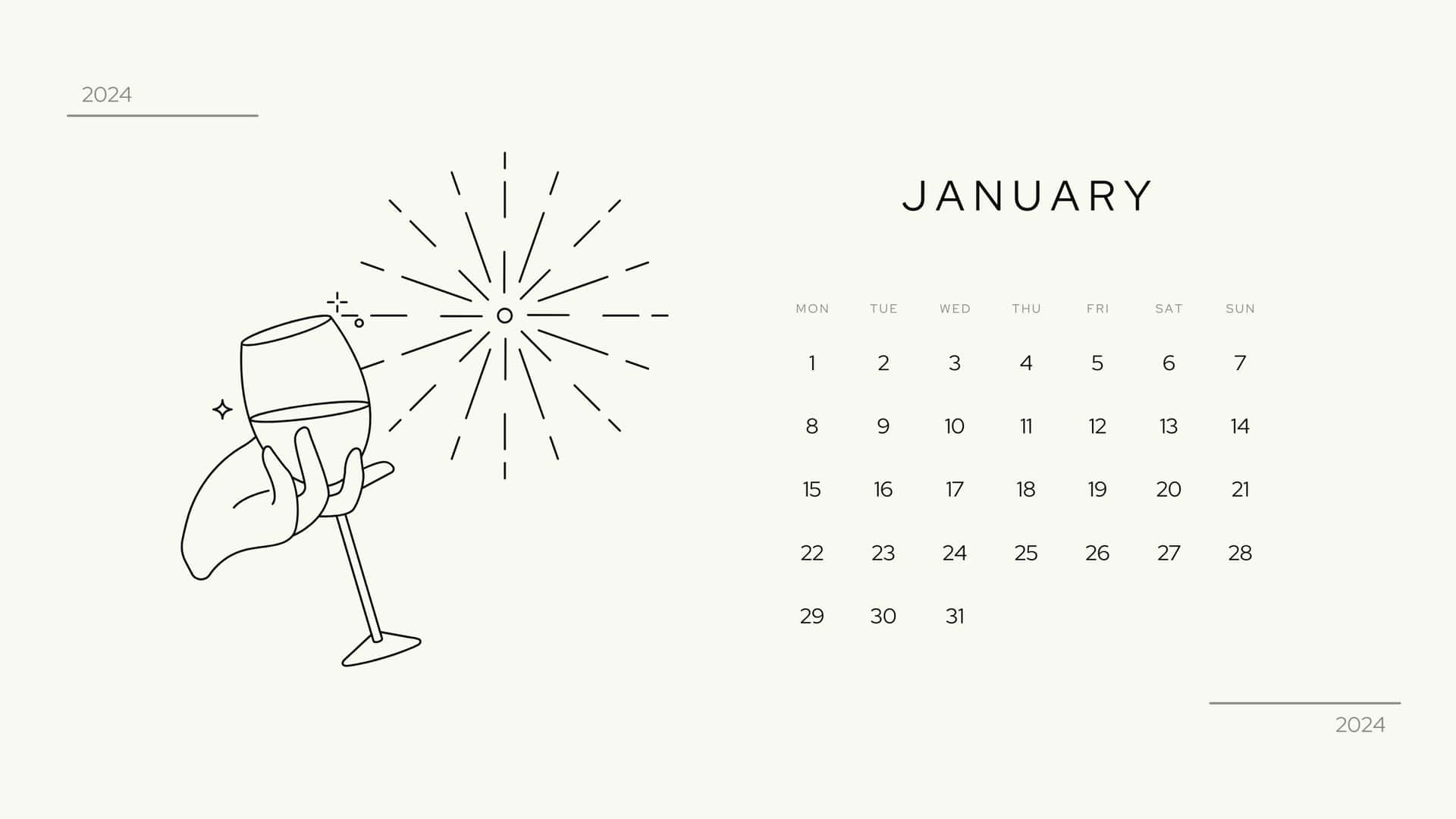 January2024 Celebratory Calendar Design Wallpaper