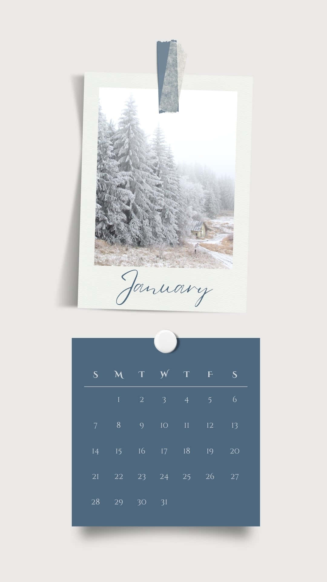 Januari2024 Winter Kalender Achtergrond