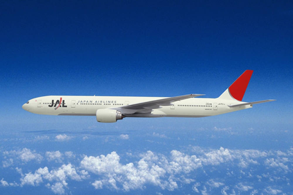 Aeromobiledi Japan Airlines Nel Cielo Sfondo