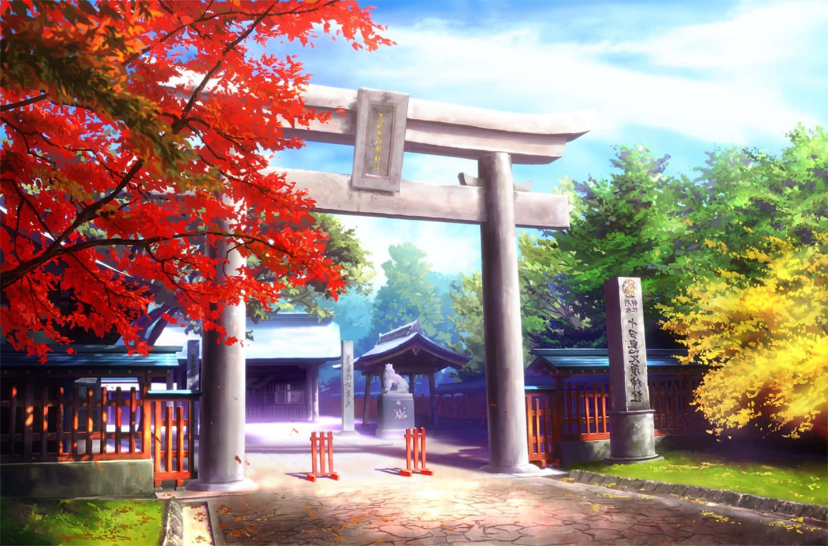 Japan Anime Shrine Entrance Wallpaper