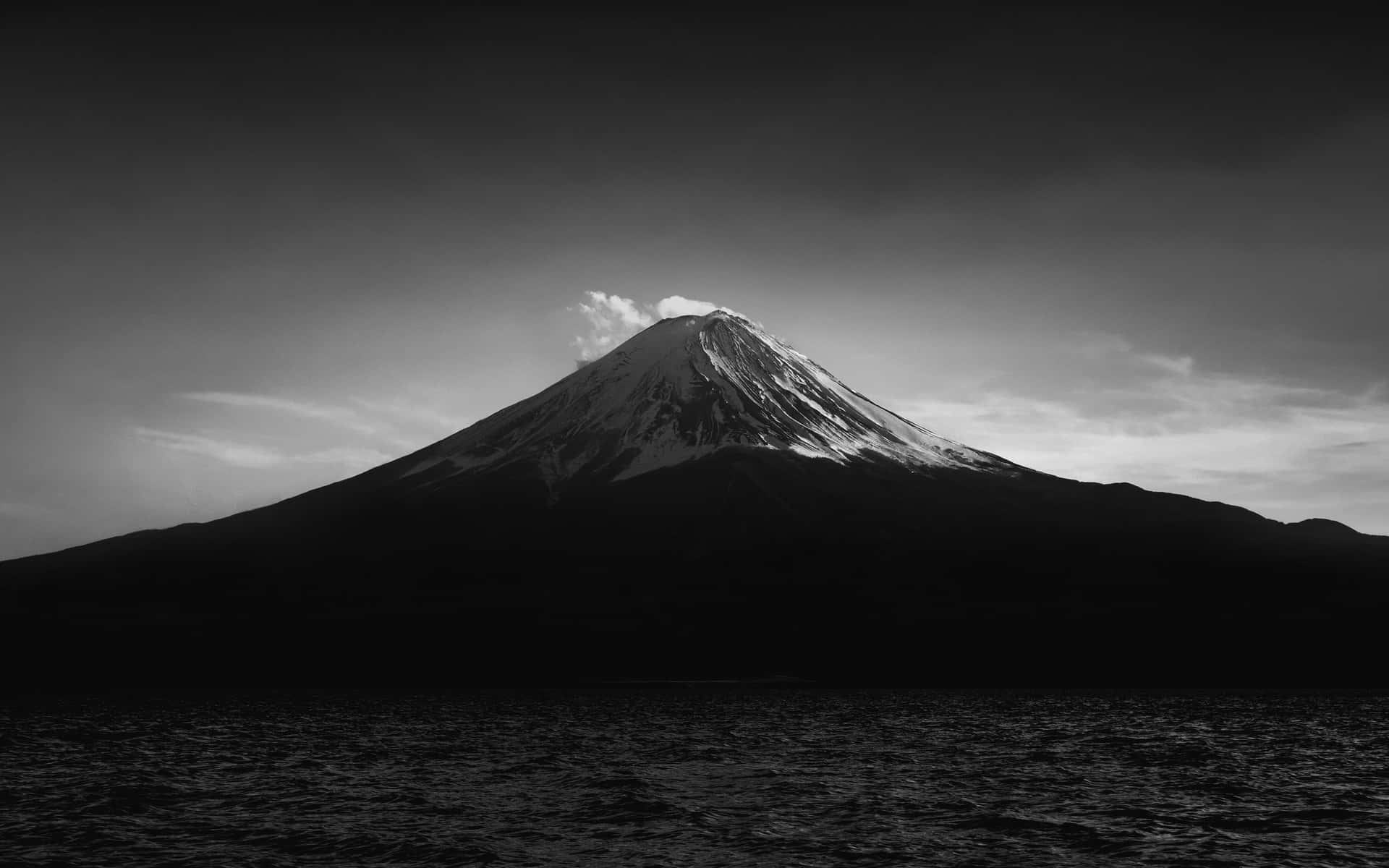 "Stunning Black and White Drone View of Japanese Landscapes" Wallpaper