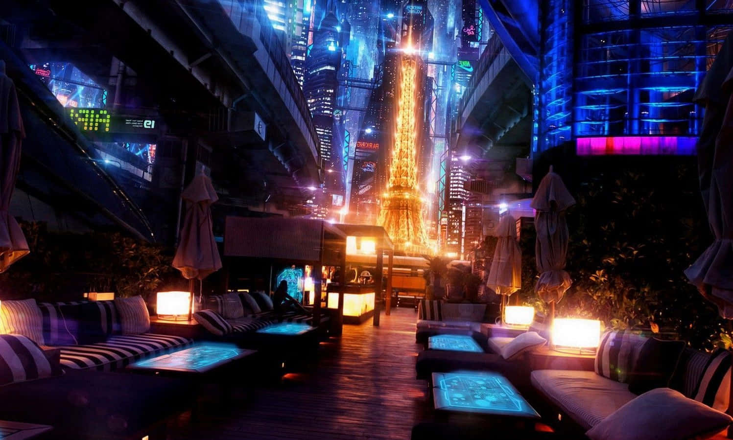 Tokyo Tower Japan Cyberpunk Picture