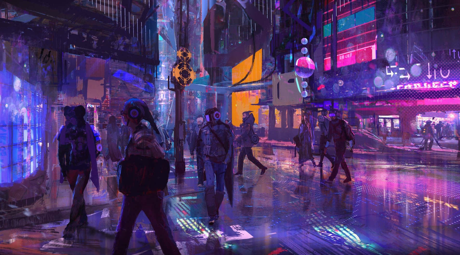 Japan Cyberpunk Theme Wallpaper