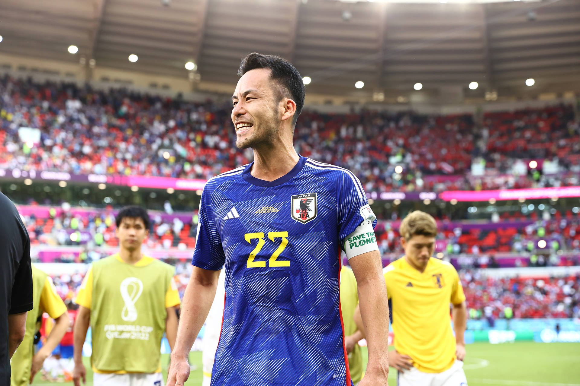 Japan National Football Team Grinning Maya Yoshida Wallpaper