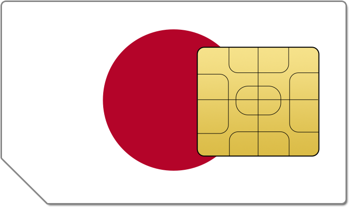 Japan S I M Card Flag Design PNG