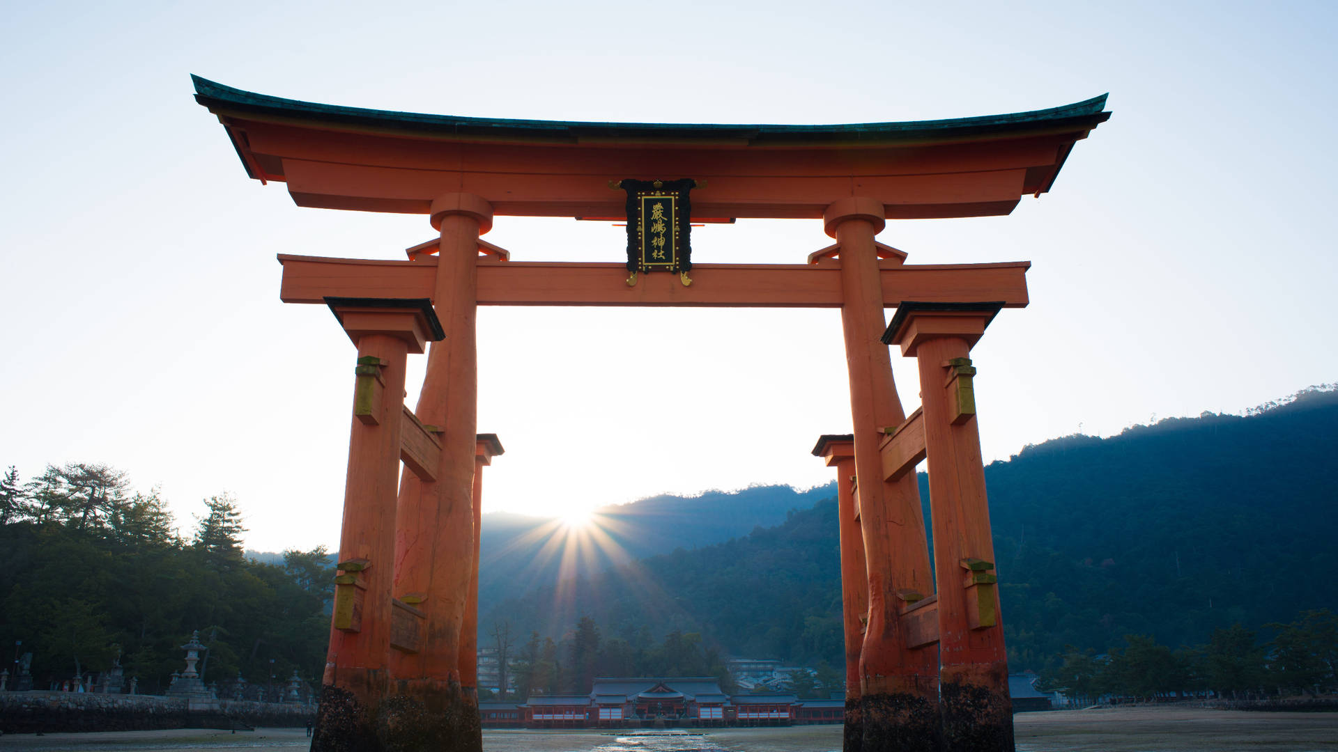 Japan Torri Gate Sunset Wallpaper