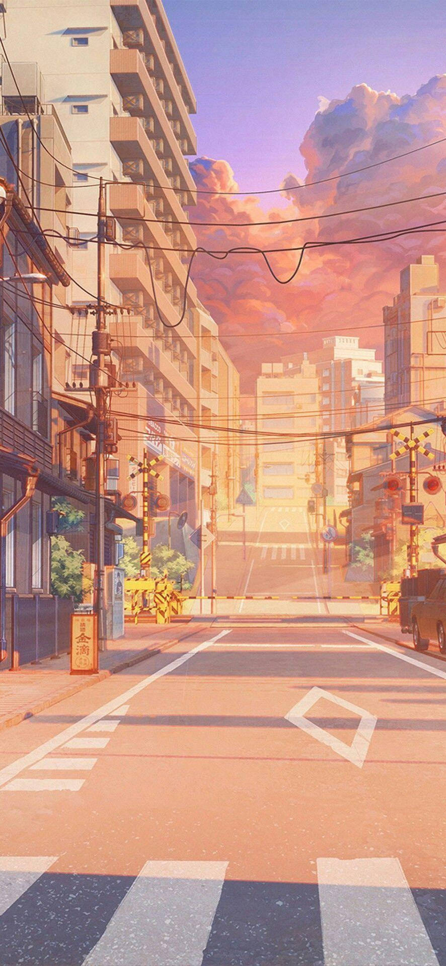 Japanese Aesthetic Iphone Soft Pastel Street Wallpaper