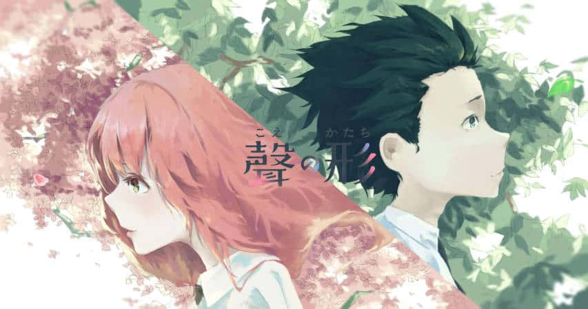 to anime-karakterer står ved siden af ​​hinanden Wallpaper