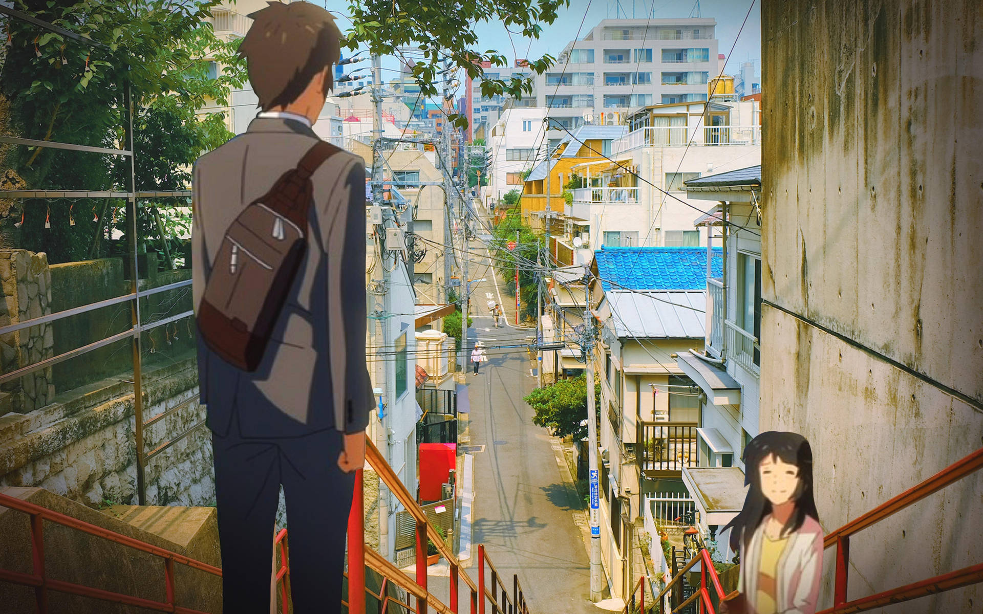 Japanese Anime City Movie Scene Wallpaper