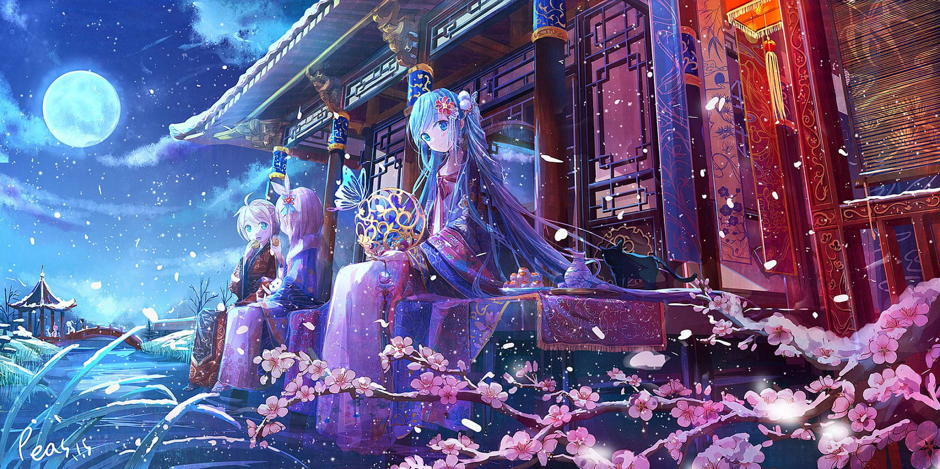 Japanese Anime Music Dreamy Oriental Girl Wallpaper
