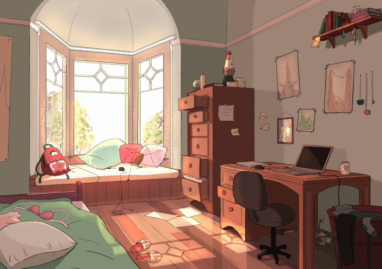 Japanese Anime Shiny Artist Bedroom
