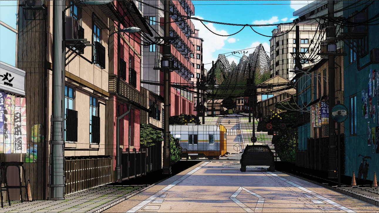 Download Japanese Anime Tokyo Street Wallpaper 