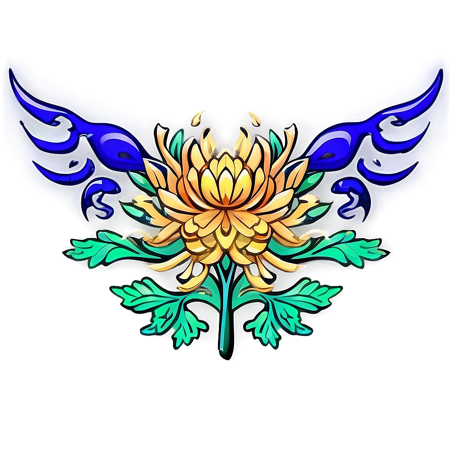 Japanese Chrysanthemum Emblem Png Qdp PNG