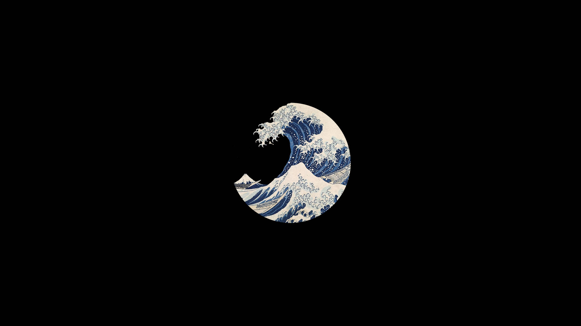 Japansk Crashing Wave Logo Wallpaper