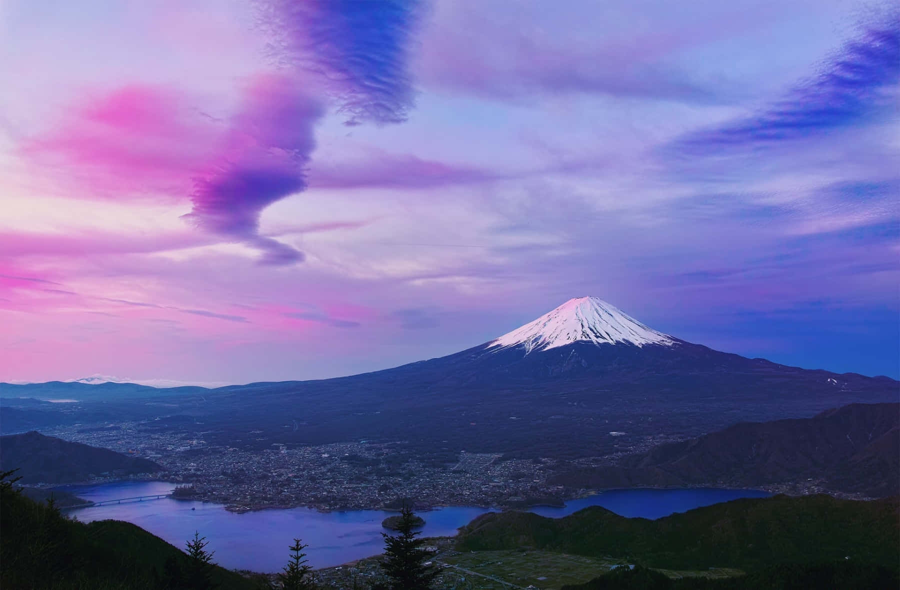 Japanese Mountain Desktop Wallpaper