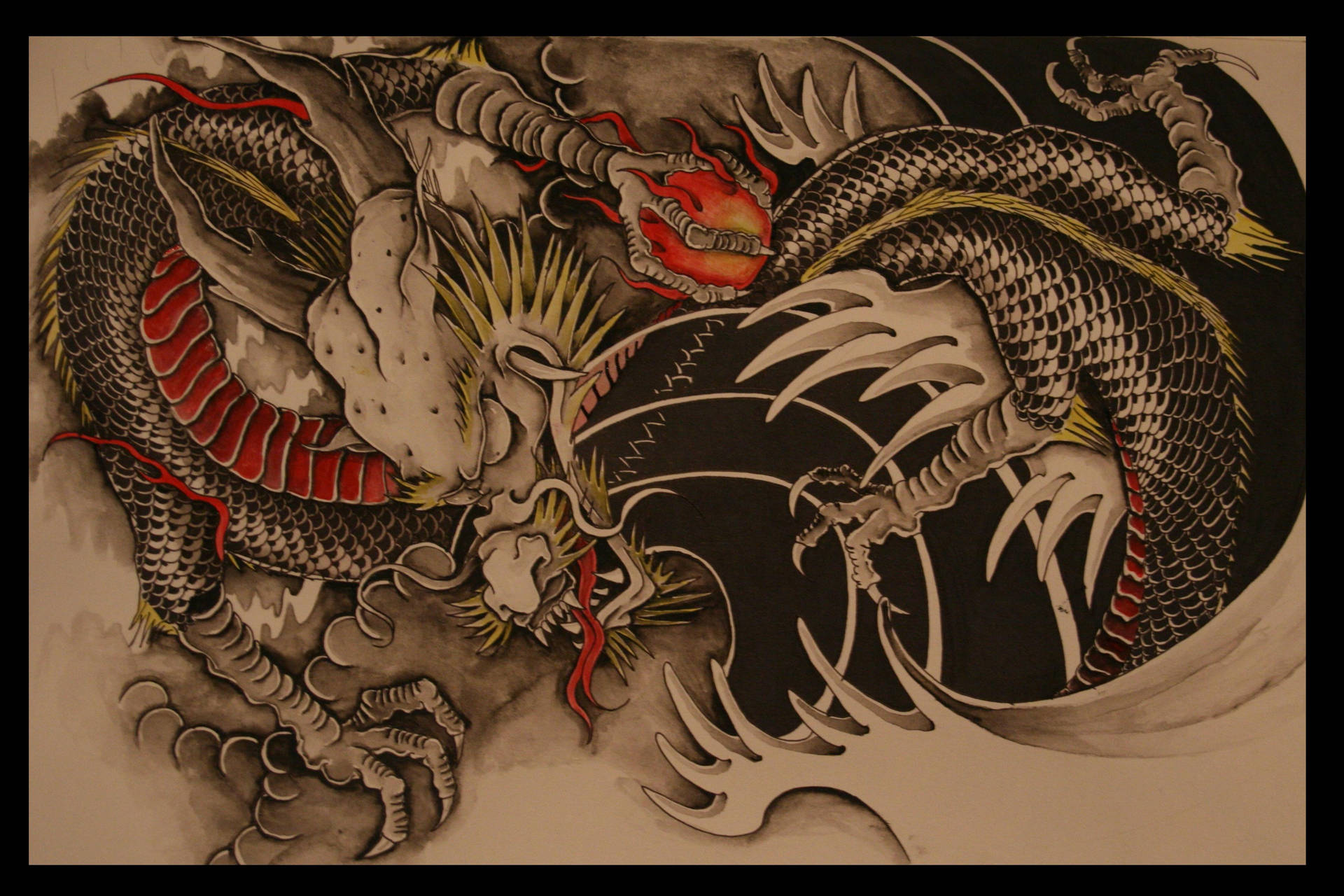 Japanese Dragon Pc Cool Drawing Wallpaper