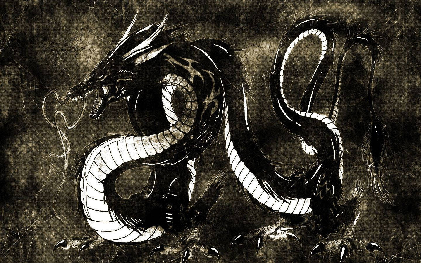 Japanese Dragon With Black Scales