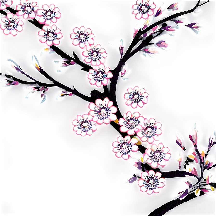 Japanese Floral Pattern Png 06202024 PNG