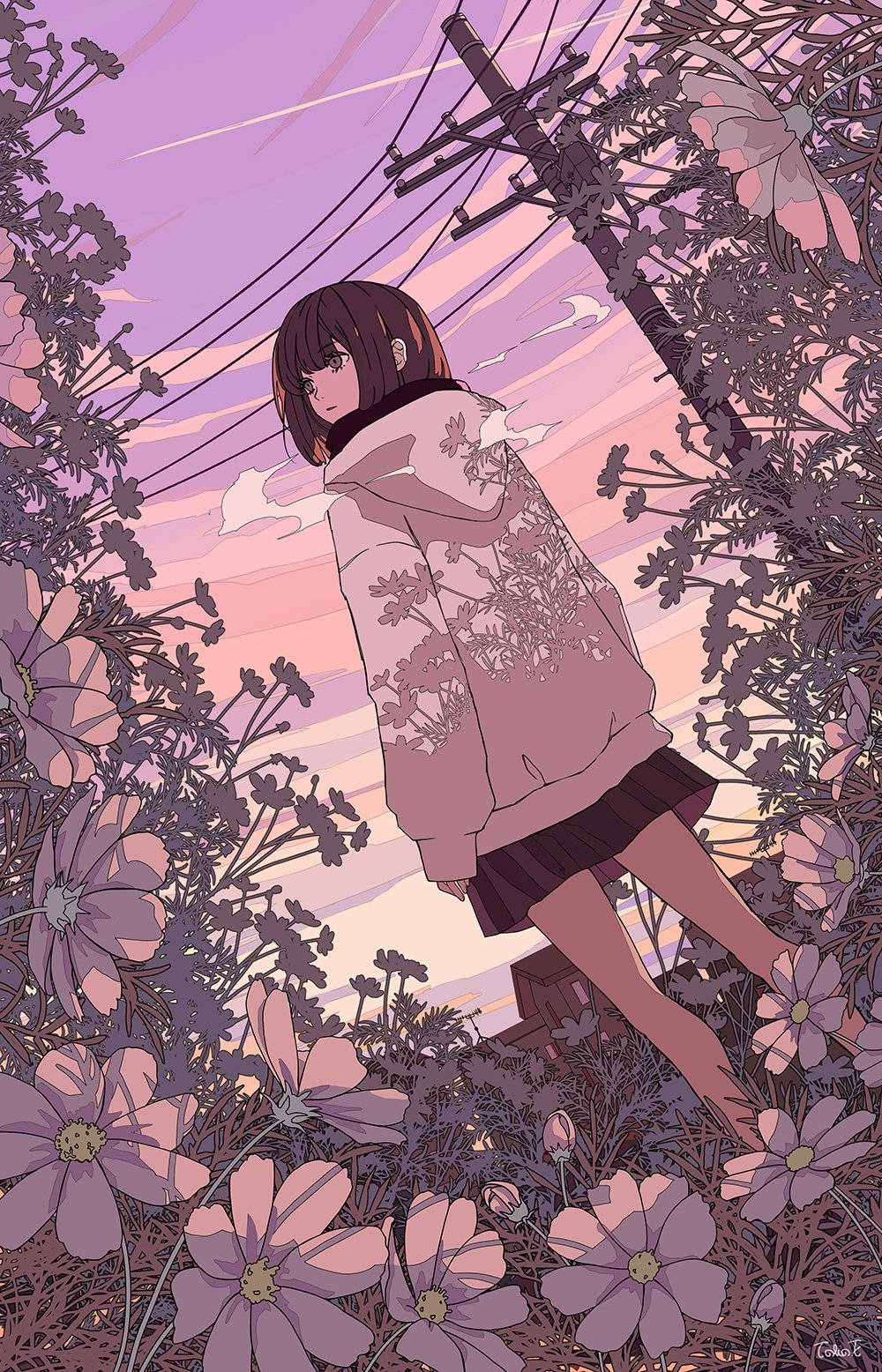 Japanese Girl Digital Art Wallpaper