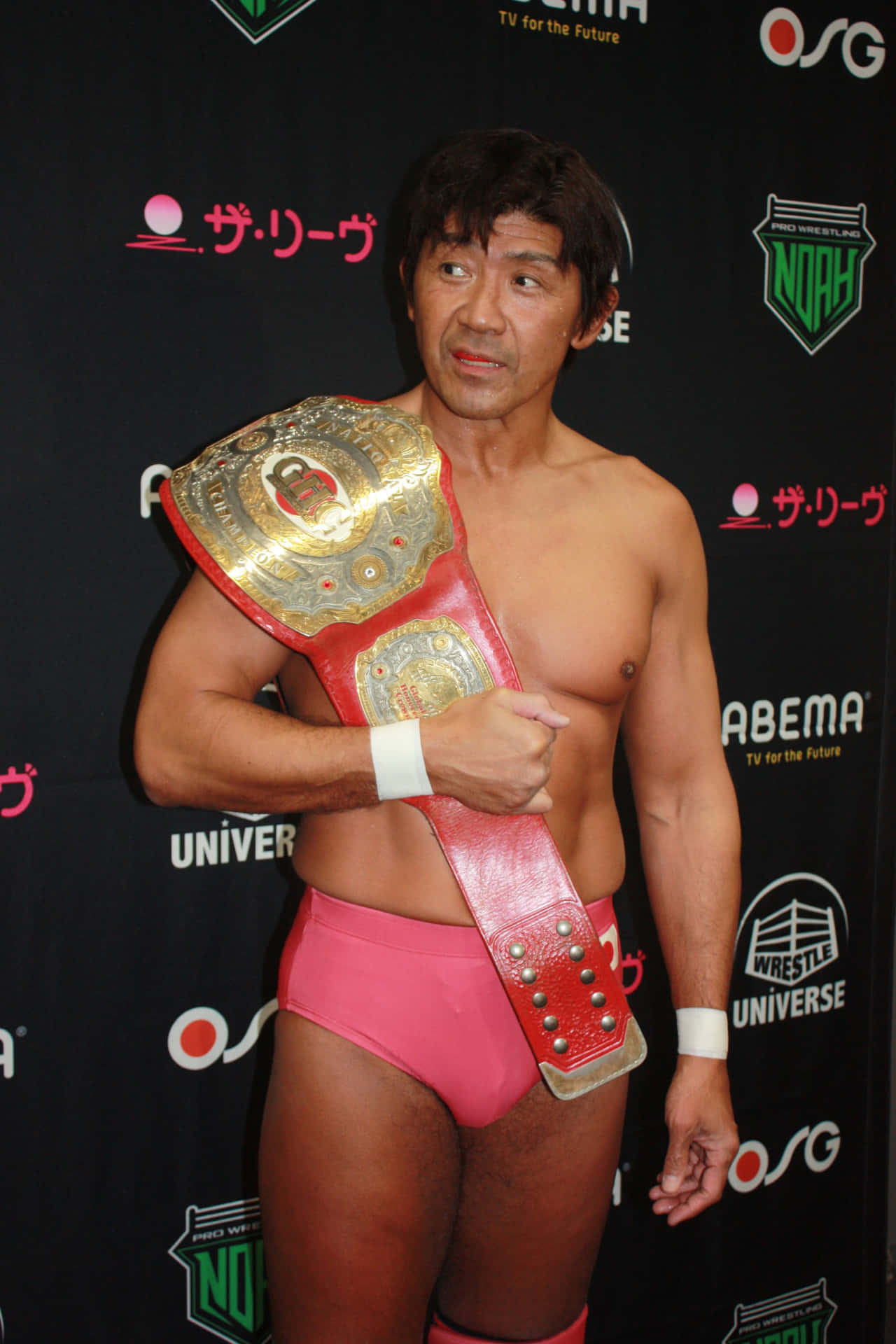 Japanskamixed Martial-artisten Masakatsu Funaki Ghc National Champion-bälte. Wallpaper