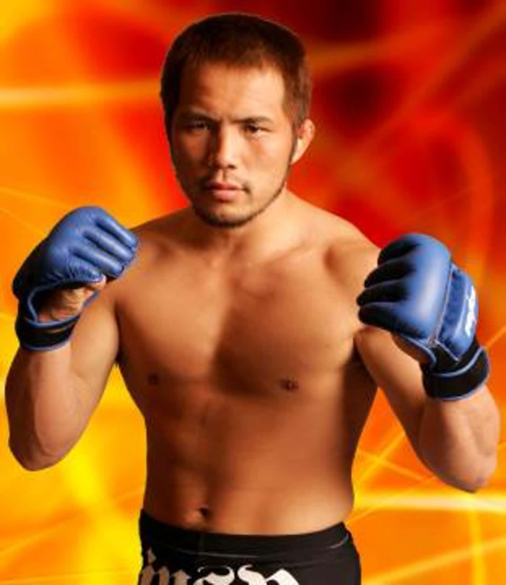 Hayato Sakurai japansk MMA-kæmper brændende portræt Wallpaper