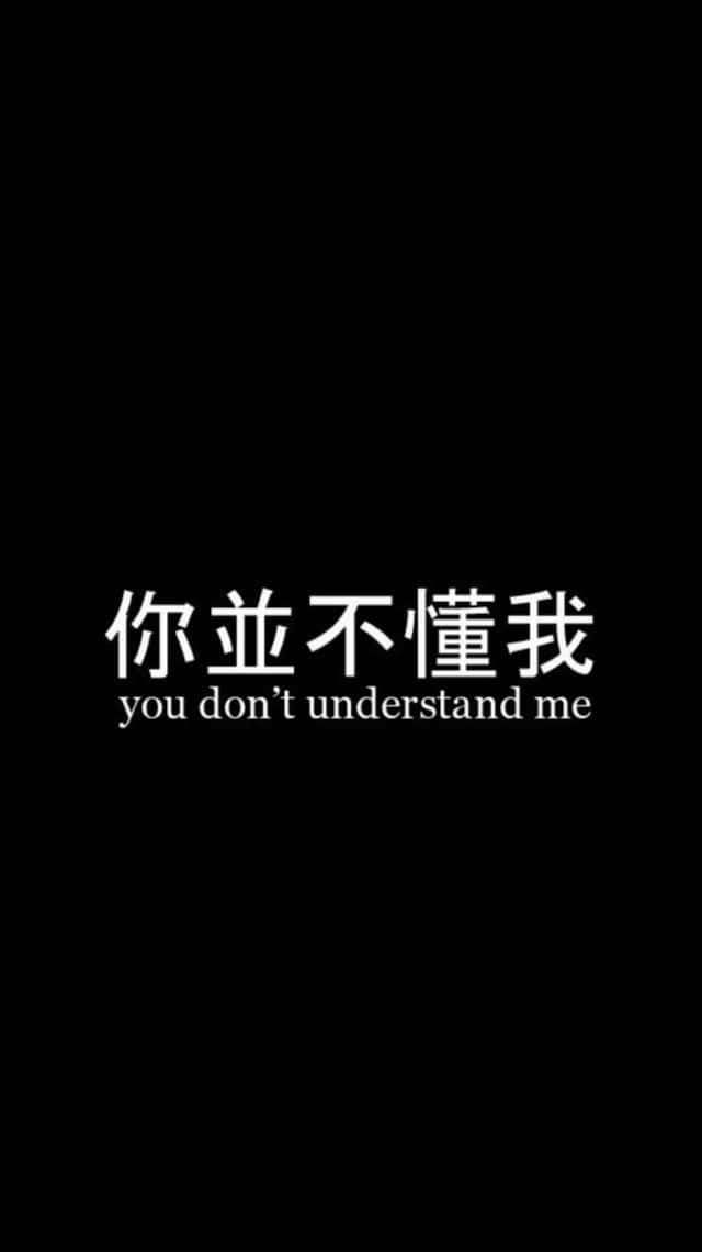 Japanese Phrase You Dont Understand Me Aesthetic Wallpaper
