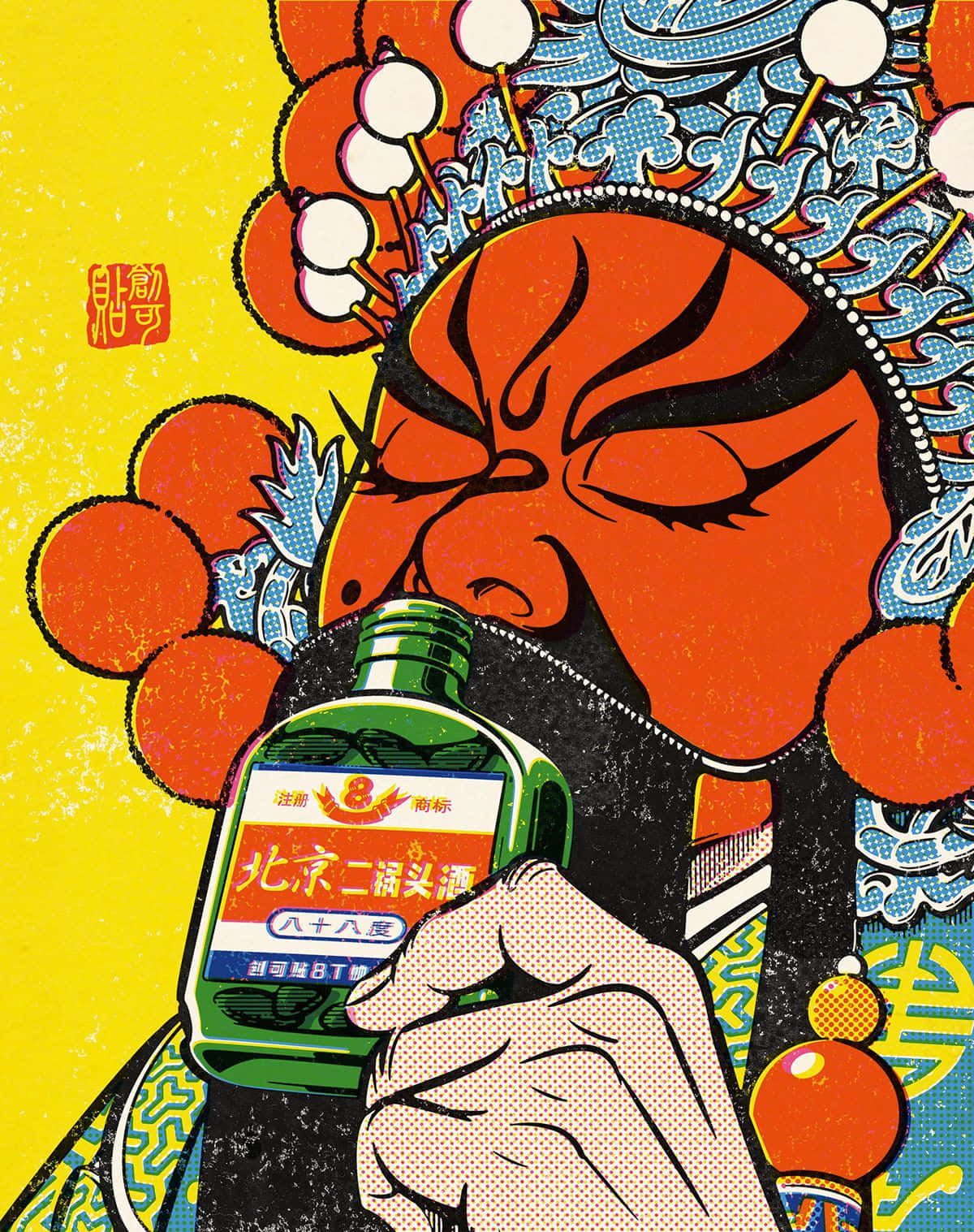 Colorful Japanese Pop Art Explosion Wallpaper