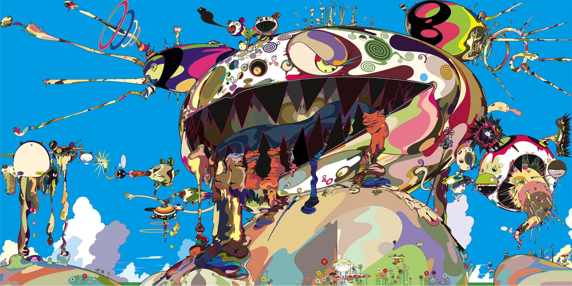 Vibrant Japanese Pop Art Collage Wallpaper