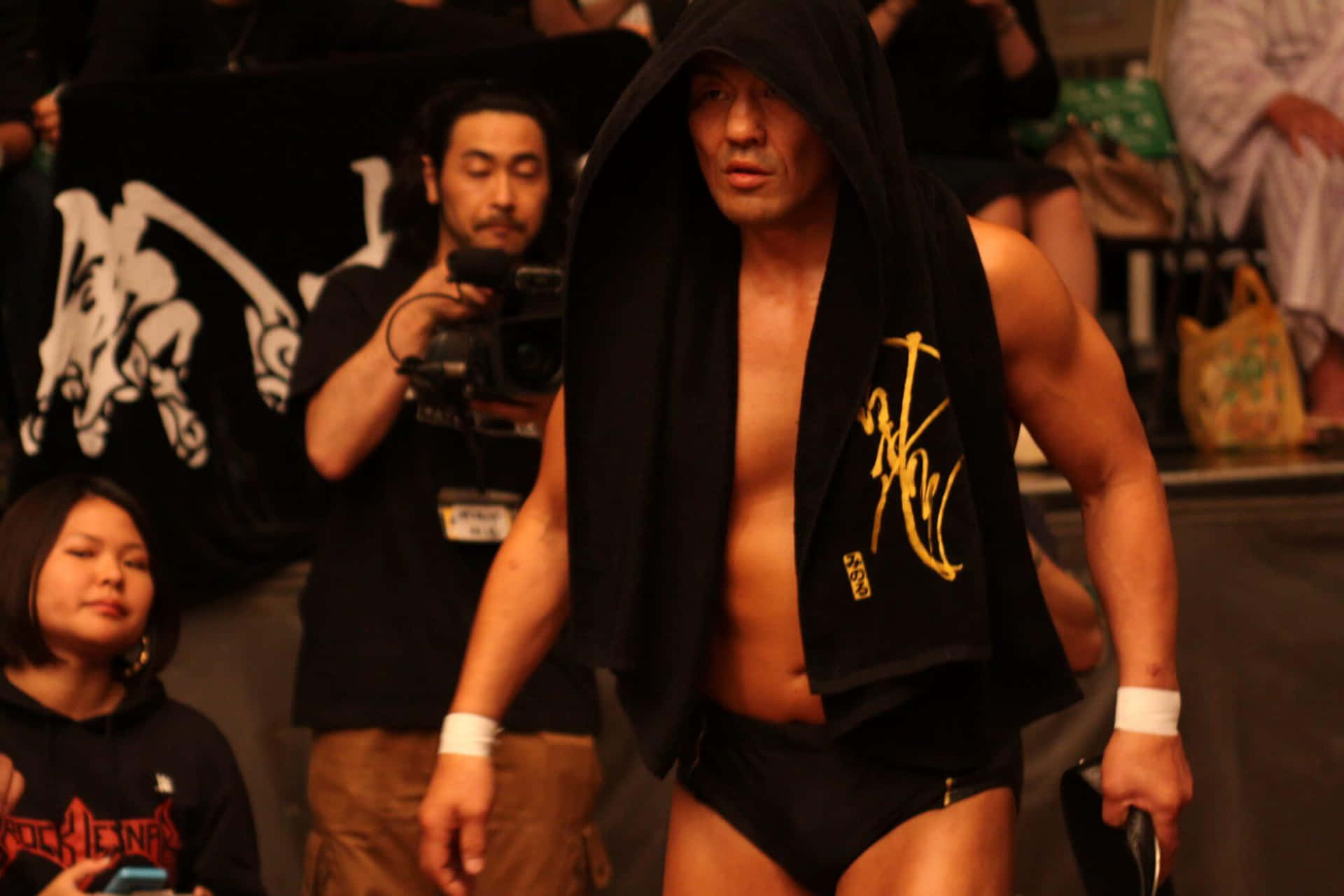 Minoru Suzuki, japansk professionel wrestler, startede som digital tapet. Wallpaper