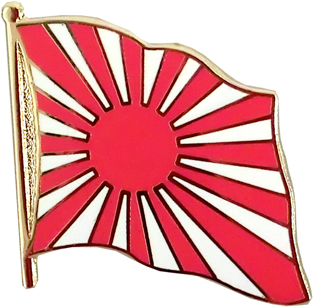 Japanese Rising Sun Flag Pin PNG